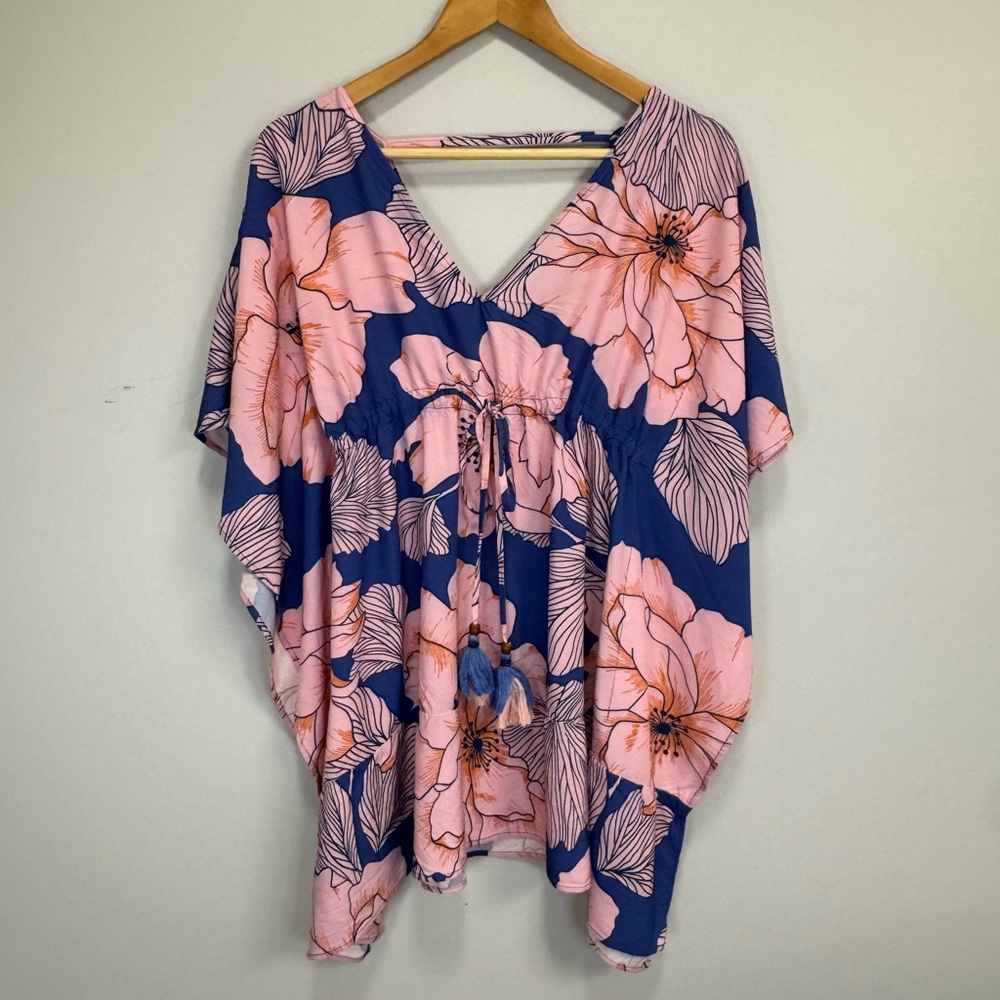 Maaji Twinkling Lights Floral Kaftan Swim Cover-Up M